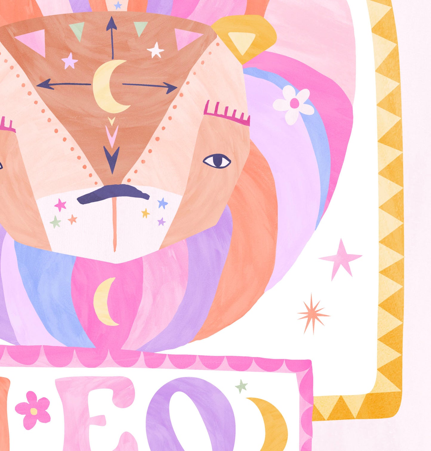 Pip+Phee Horoscope Zodiac Art Print - Leo - Bright