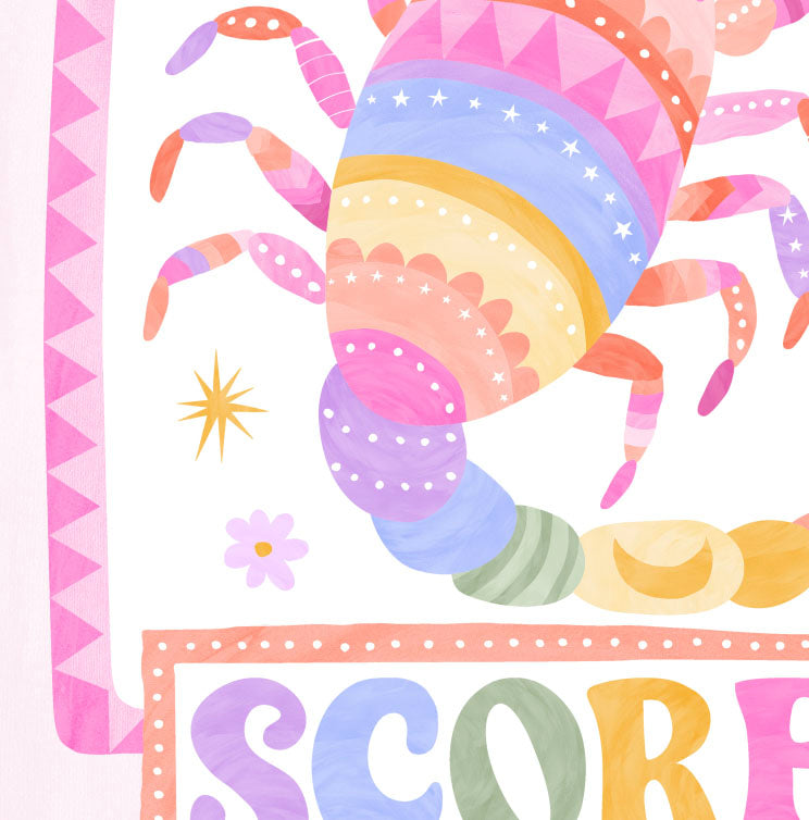 Pip+Phee Horoscope Zodiac Art Print - Scorpio - Bright