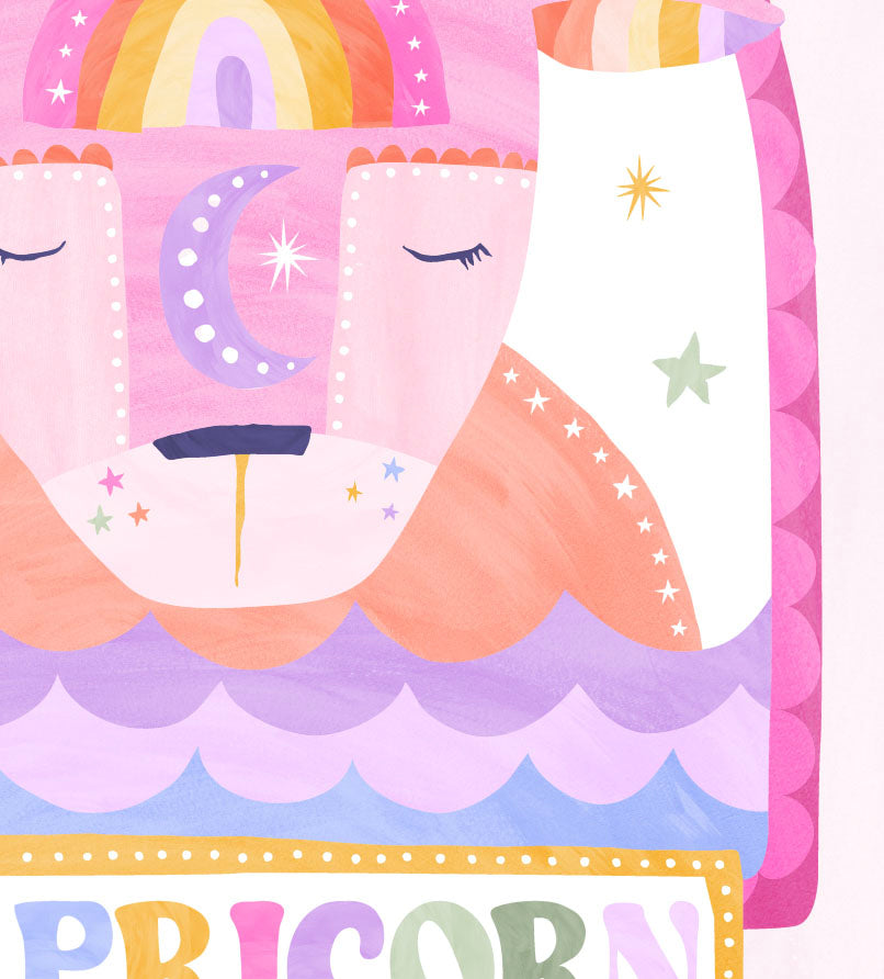 Pip+Phee Horoscope Zodiac Art Print - Capricorn - Bright