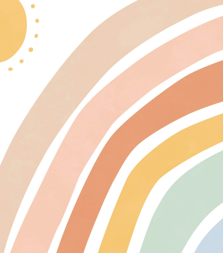 Pip+Phee Sunny Days Rainbow Art Print - Dusty Rainbow