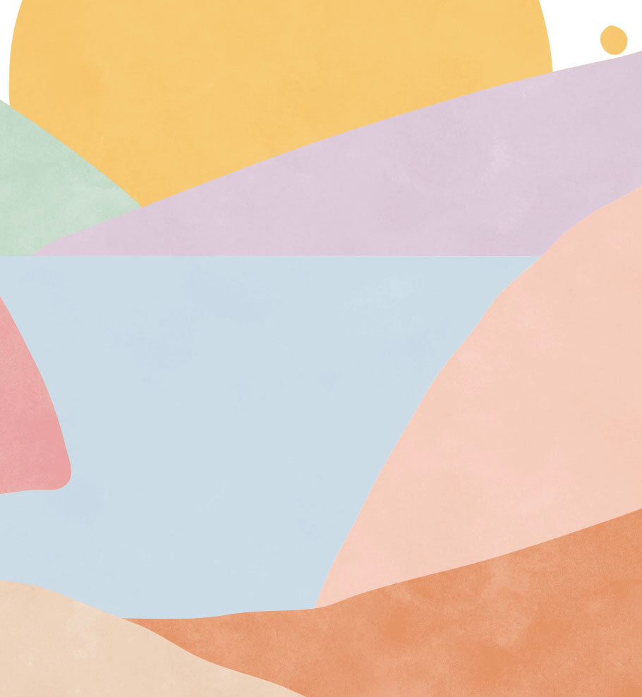 Pip+Phee Sunny Days Mountain Art Print - Dusty Rainbow