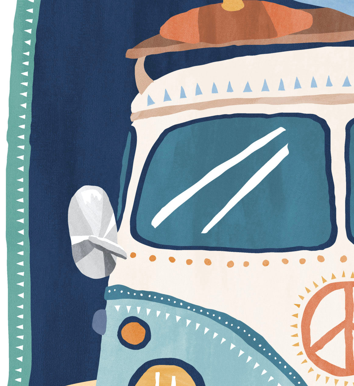 Pip+Phee Going Coconuts Kombi Van Art Print