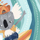 Pip+Phee Going Coconuts Koala Surf Art Print