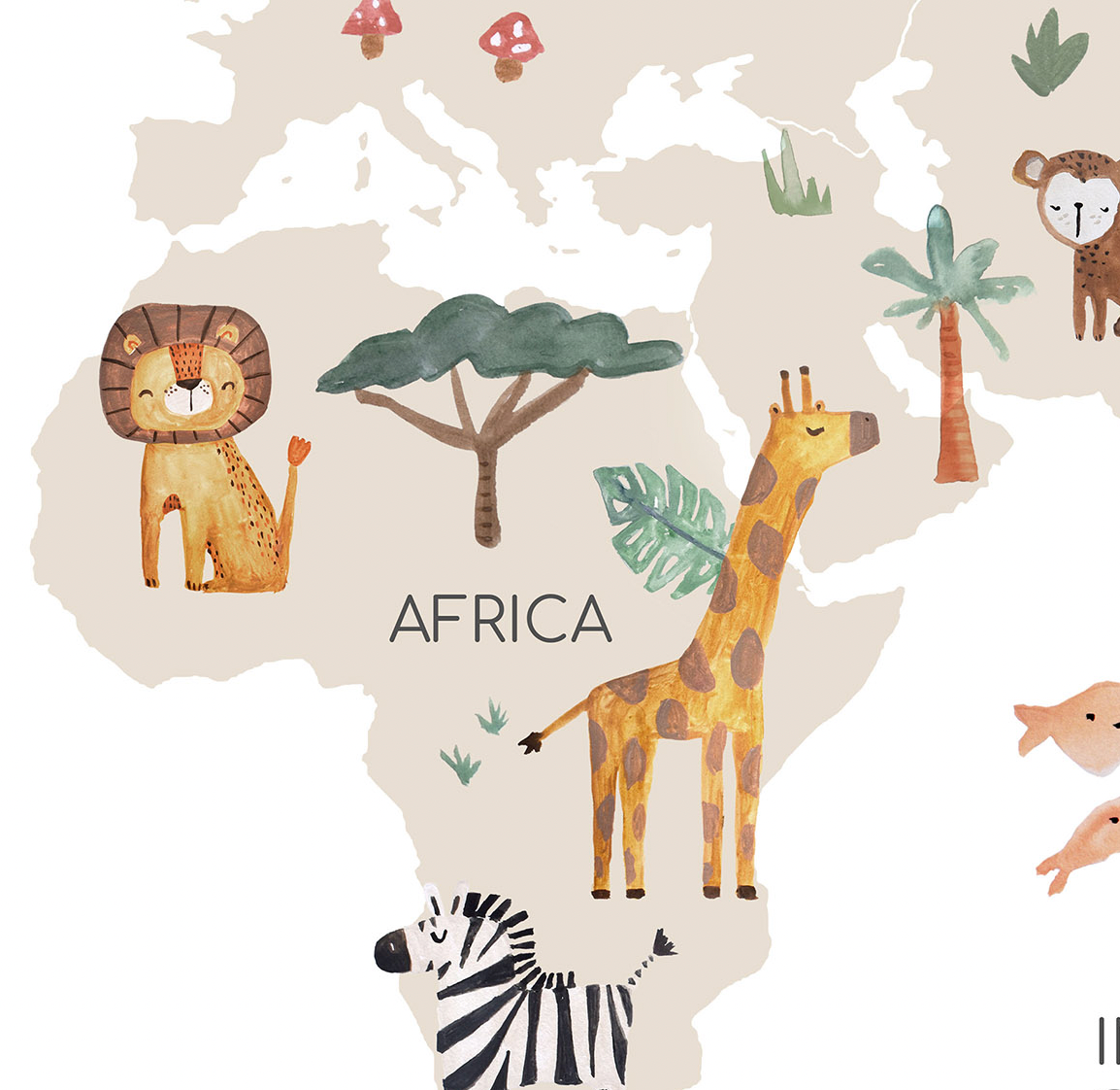 Pip+Phee Planet Earth Art Print - White