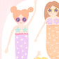 Pip+Phee Daisy Magic Mermaid Art Print - Pastel