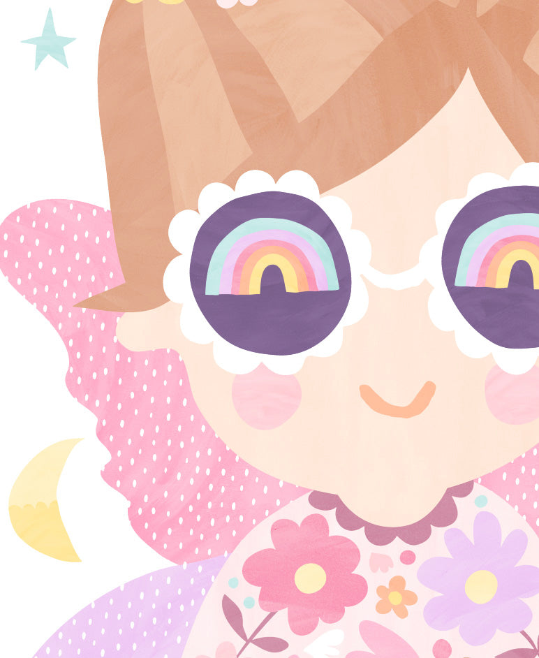 Pip+Phee Daisy Magic Fairy Art Print - Pastel
