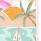 Pip+Phee Coastal Dreamer Sunset Sails Beach Art Print - Bright