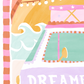 Pip+Phee Coastal Dreamer Surf Kombi Van Beach Art Print - Bright