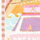 Pip+Phee Coastal Dreamer Surf Kombi Van Beach Art Print - Dusty Pastel