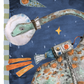 Pip+Phee Galactic Space Dinosaur Brontosaurus Print