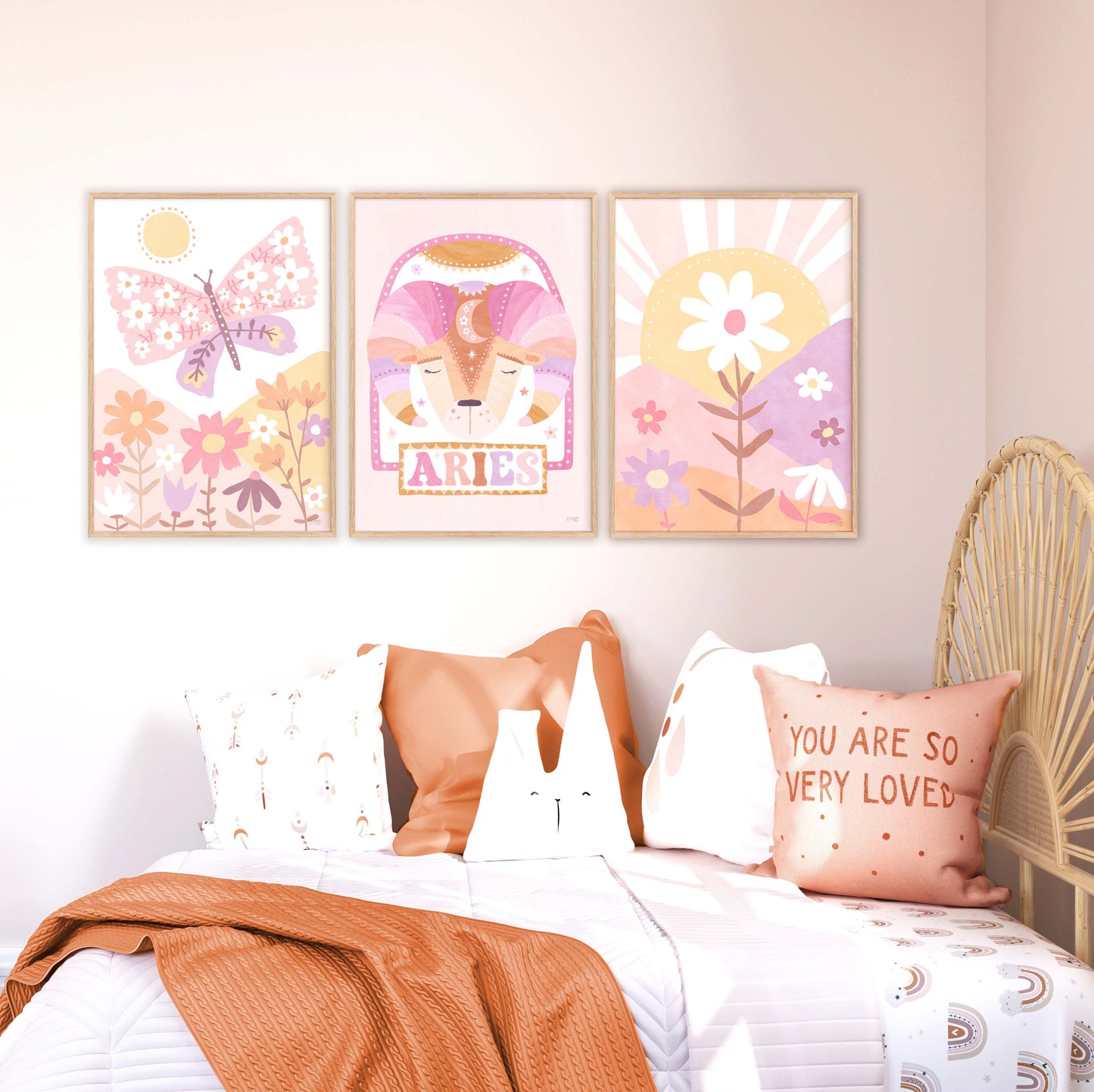 Pip+Phee Horoscope Zodiac Art Print - Aries - Pastel