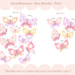 Pip+Phee Daisy Butterfly Fabric Wall Decals - Pastel Colours