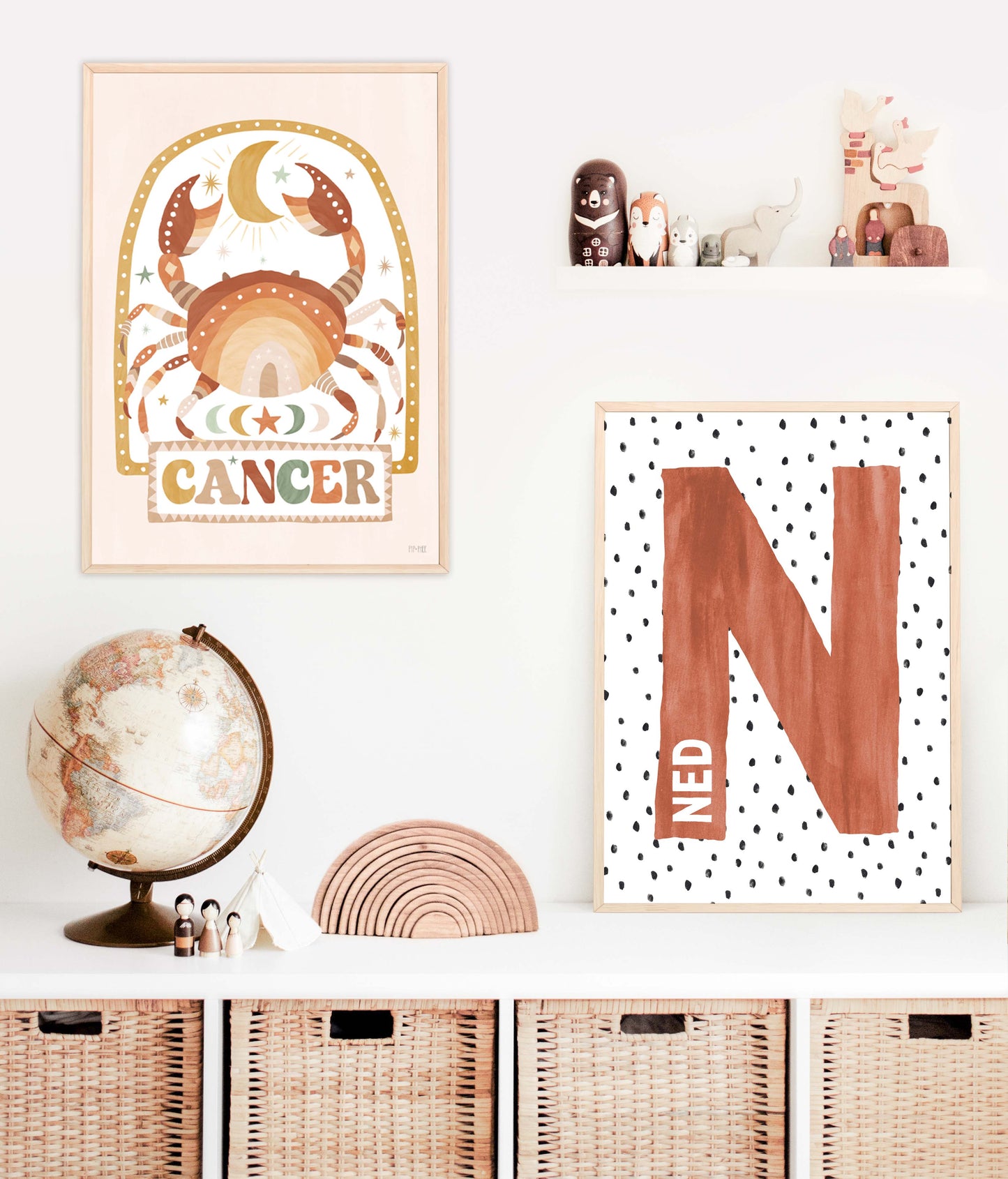 Pip+Phee Horoscope Zodiac Art Print - Cancer - Neutral