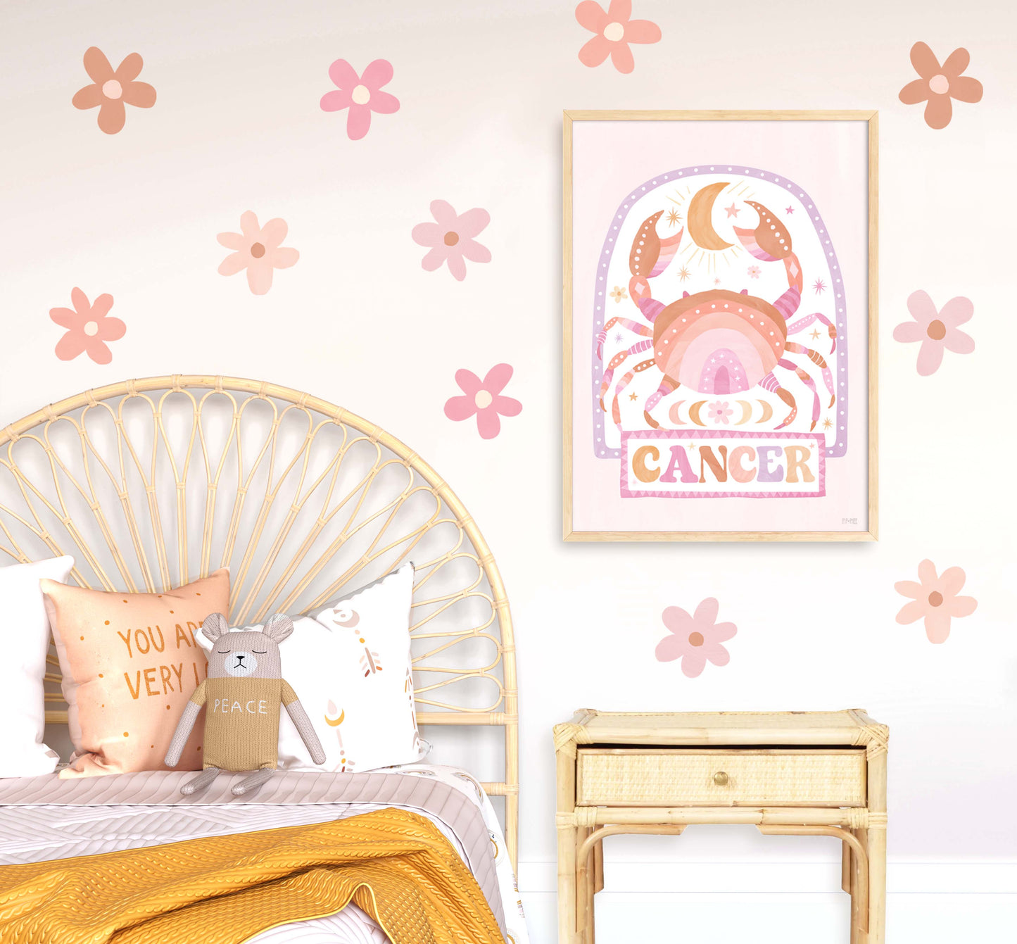 Pip+Phee Horoscope Zodiac Art Print - Cancer - Pastel