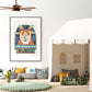 Pip+Phee Horoscope Zodiac Art Print - Capricorn - Blue/Rust