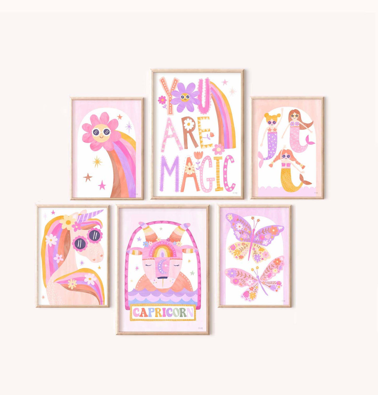 Pip+Phee Horoscope Zodiac Art Print - Capricorn - Bright