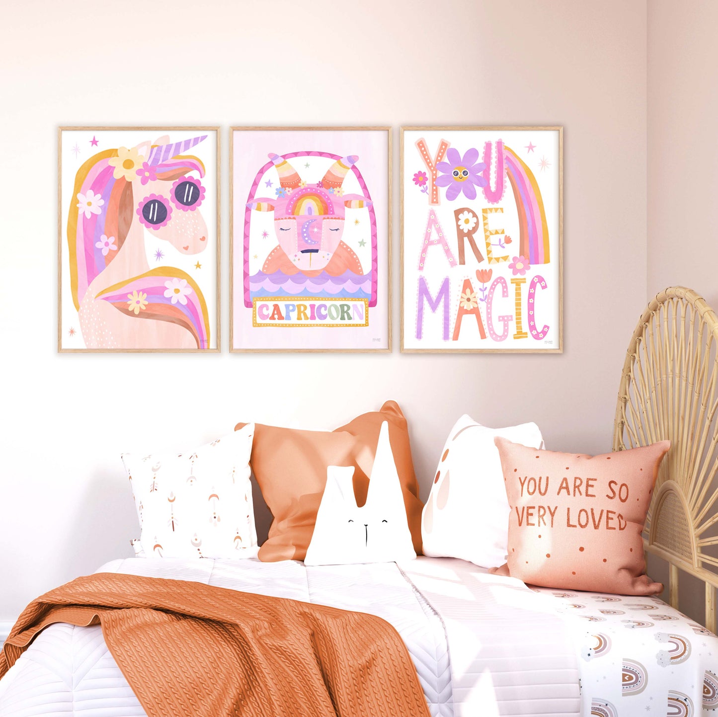 Pip+Phee Horoscope Zodiac Art Print - Capricorn - Bright
