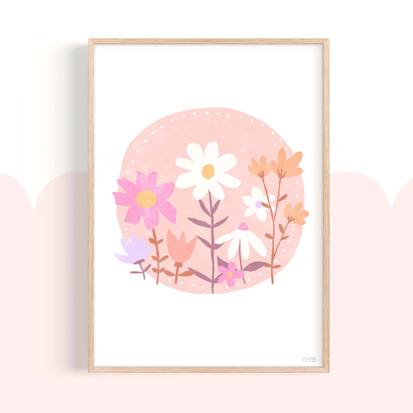 Pip+Phee Daisy Circle Art Print - Bright
