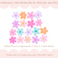 Pip+Phee Daisy Fabric Wall Decals - Medium Size - Pink, Lilac, Aqua & Peach Colours