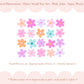 Pip+Phee Daisy Fabric Wall Decals - Small Size - Pink, Lilac, Aqua & Peach Colours