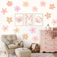 Pip+Phee Daisy Fabric Wall Decals - Large Size - Dusty Boho Colours