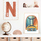 Pip+Phee Horoscope Zodiac Art Print - Gemini - Blue/Rust