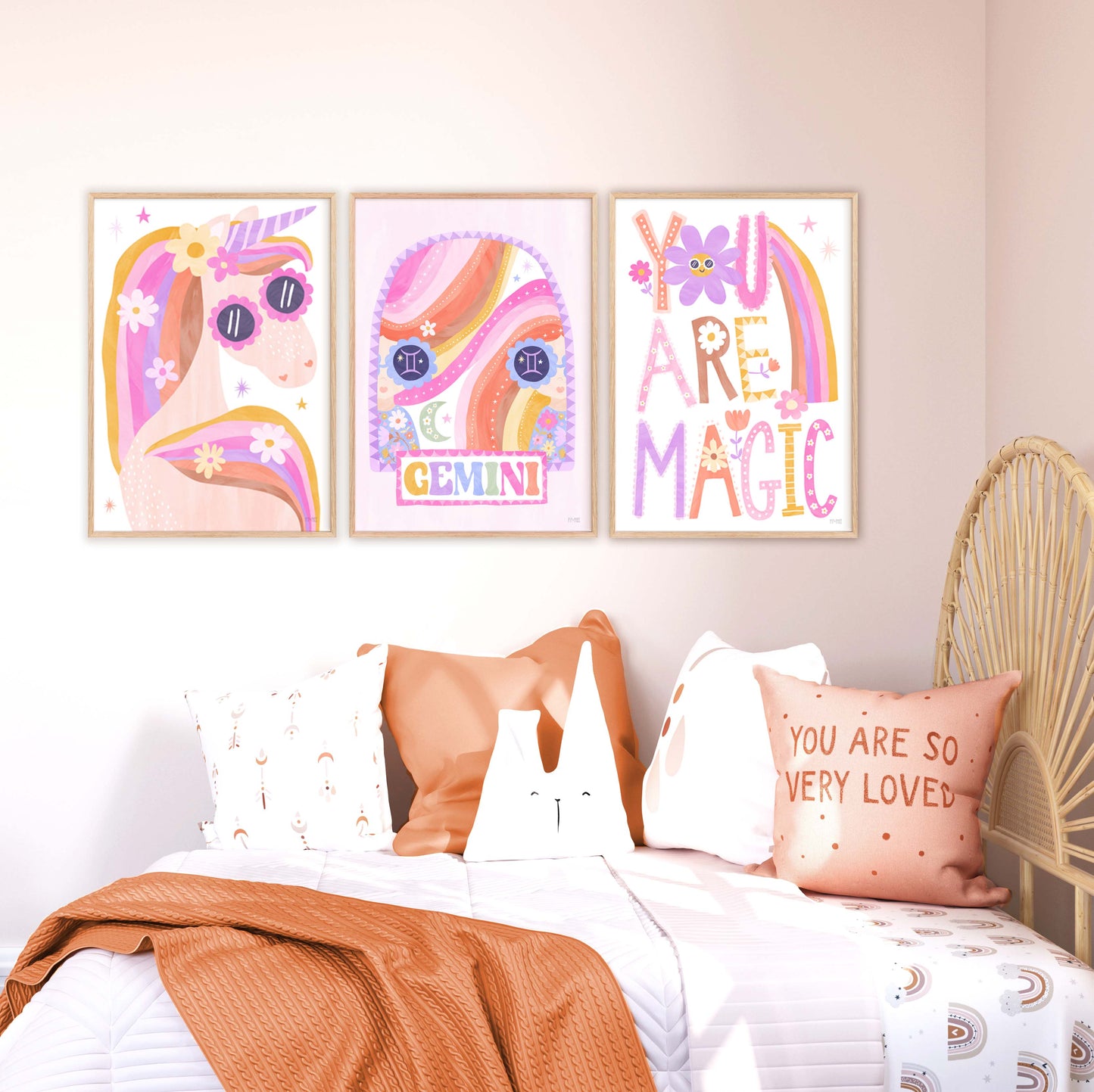 Pip+Phee Horoscope Zodiac Art Print - Gemini - Bright