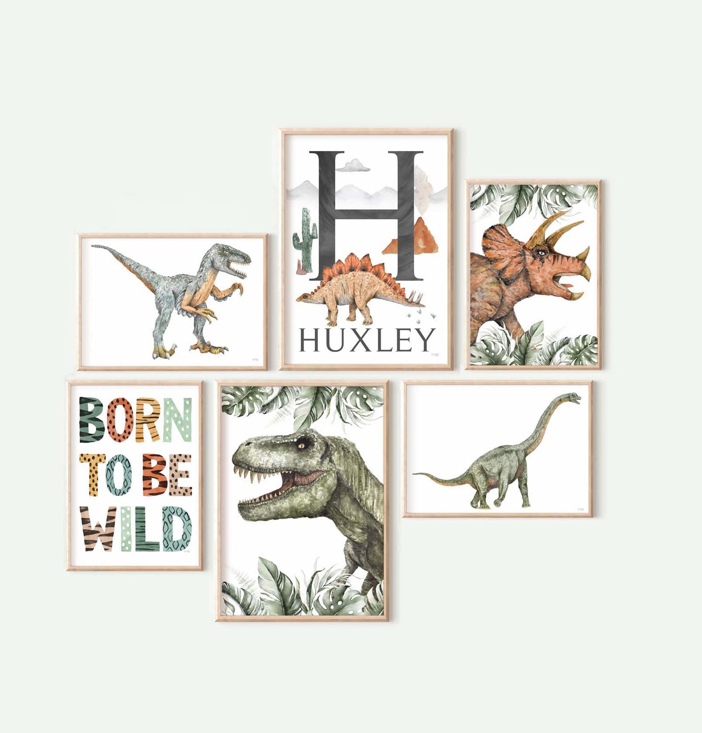 Pip+Phee Jurassic Velociraptor Art Print