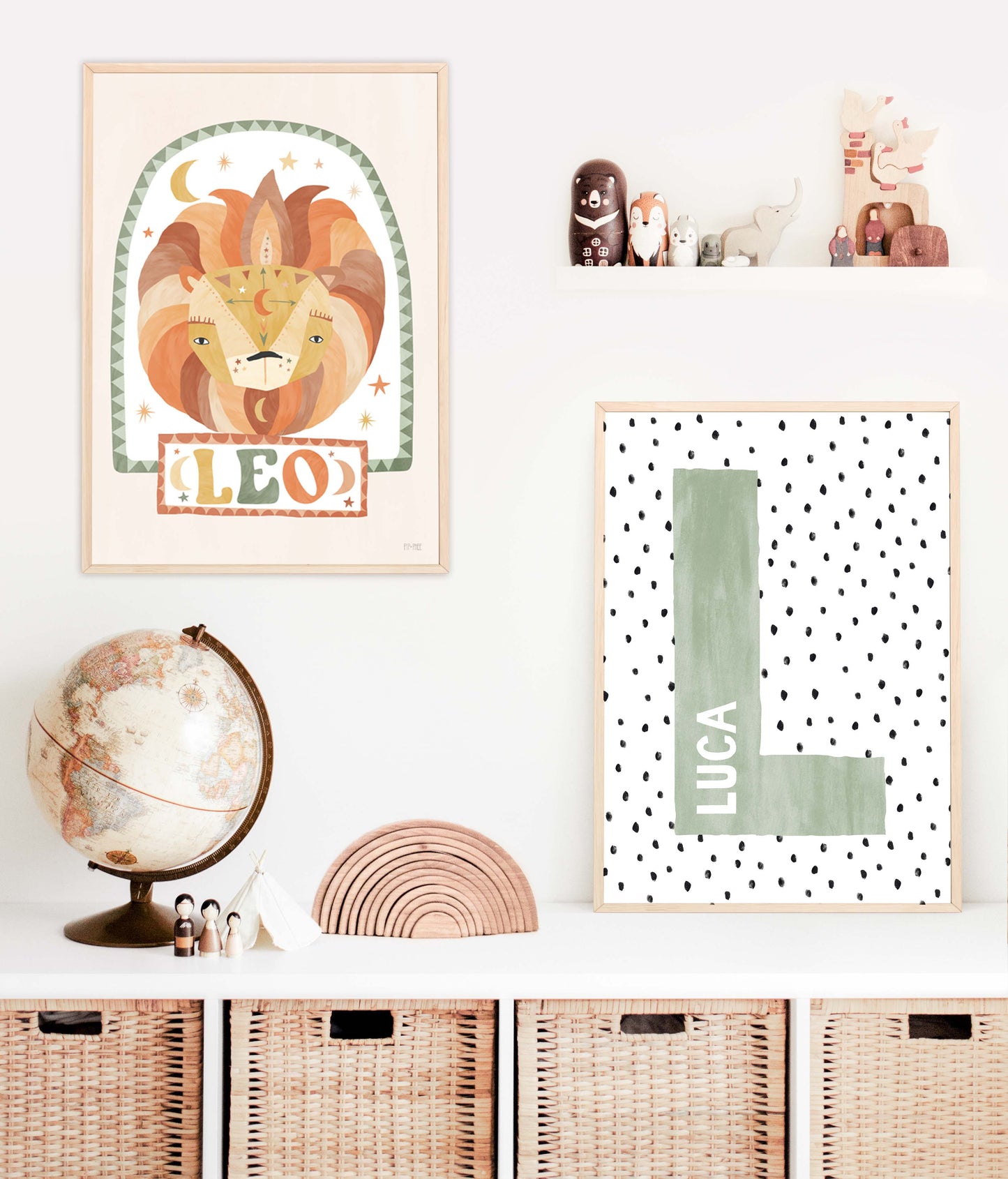 Pip+Phee Horoscope Zodiac Art Print - Leo - Neutral