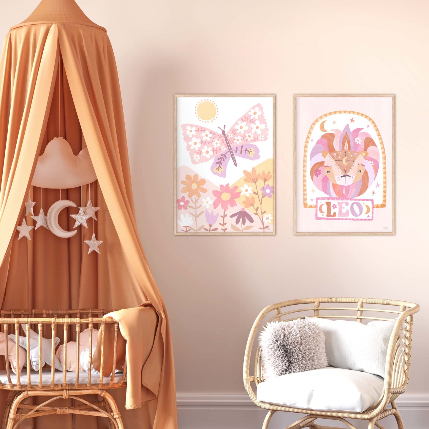 Pip+Phee Horoscope Zodiac Art Print - Leo - Pastel