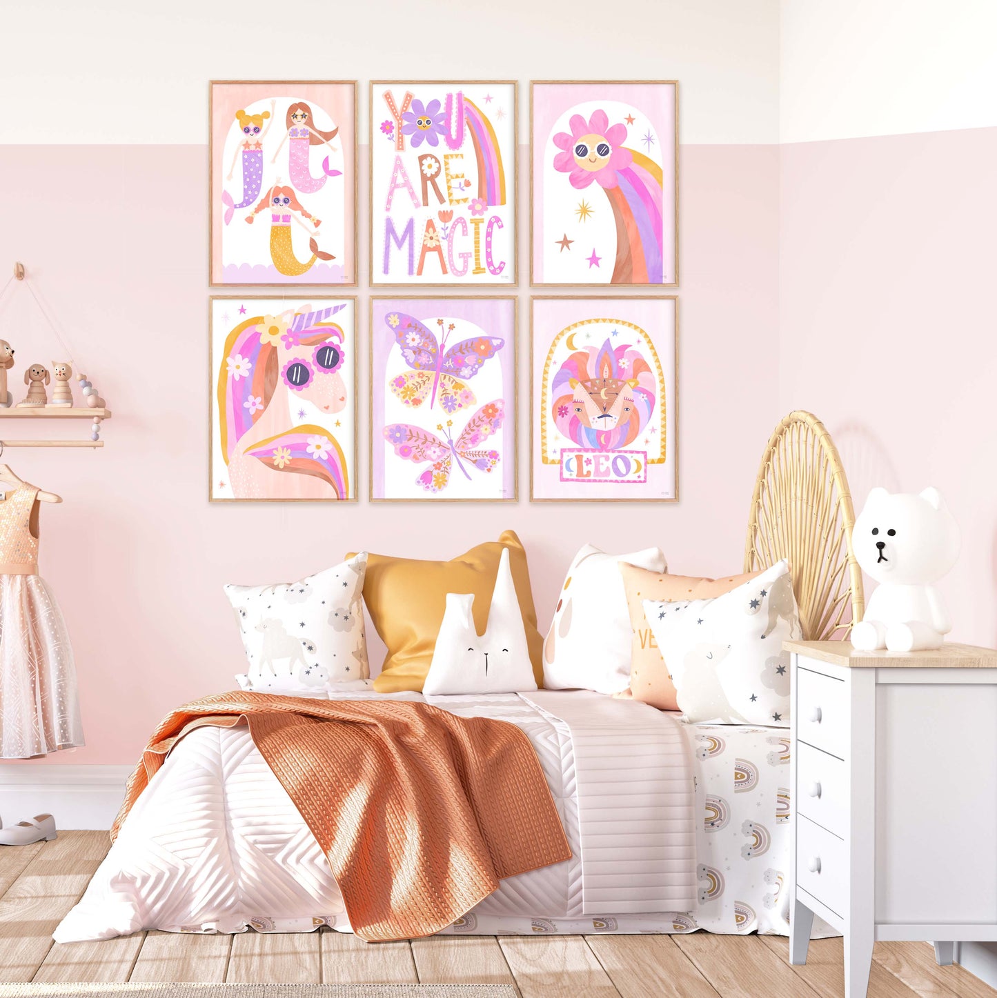 Pip+Phee Horoscope Zodiac Art Print - Leo - Bright