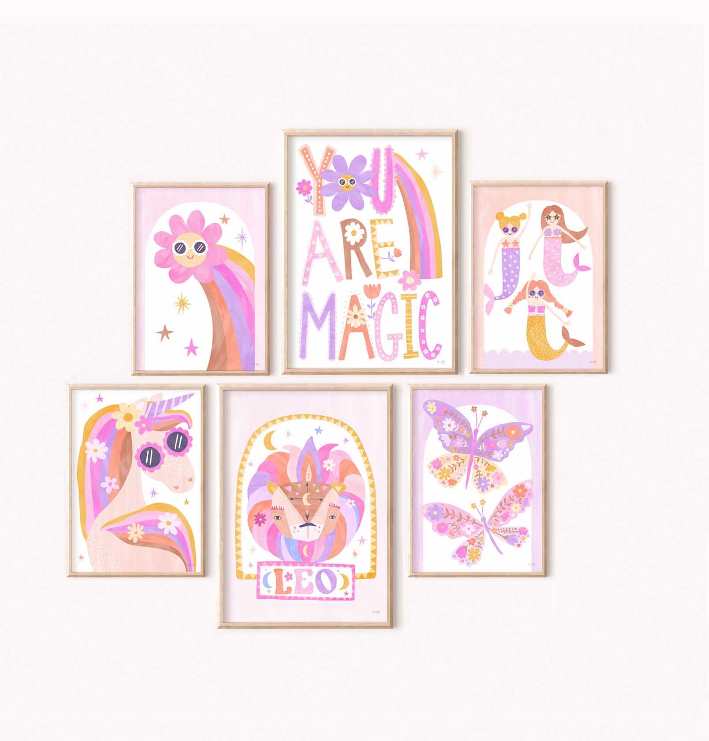 Pip+Phee Horoscope Zodiac Art Print - Leo - Bright