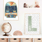 Pip+Phee Horoscope Zodiac Art Print - Libra - Blue/Rust