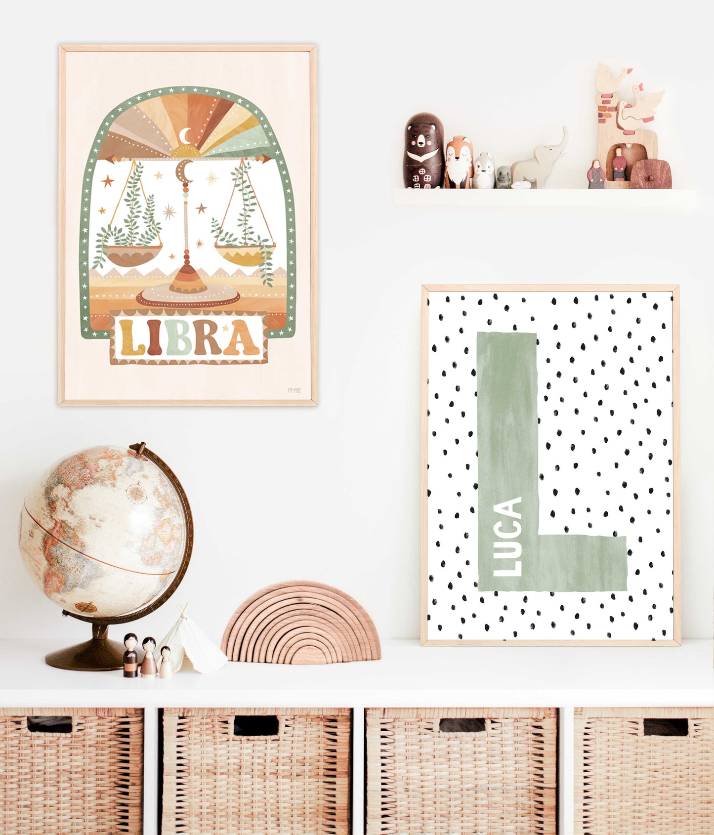 Pip+Phee Horoscope Zodiac Art Print - Libra - Neutral