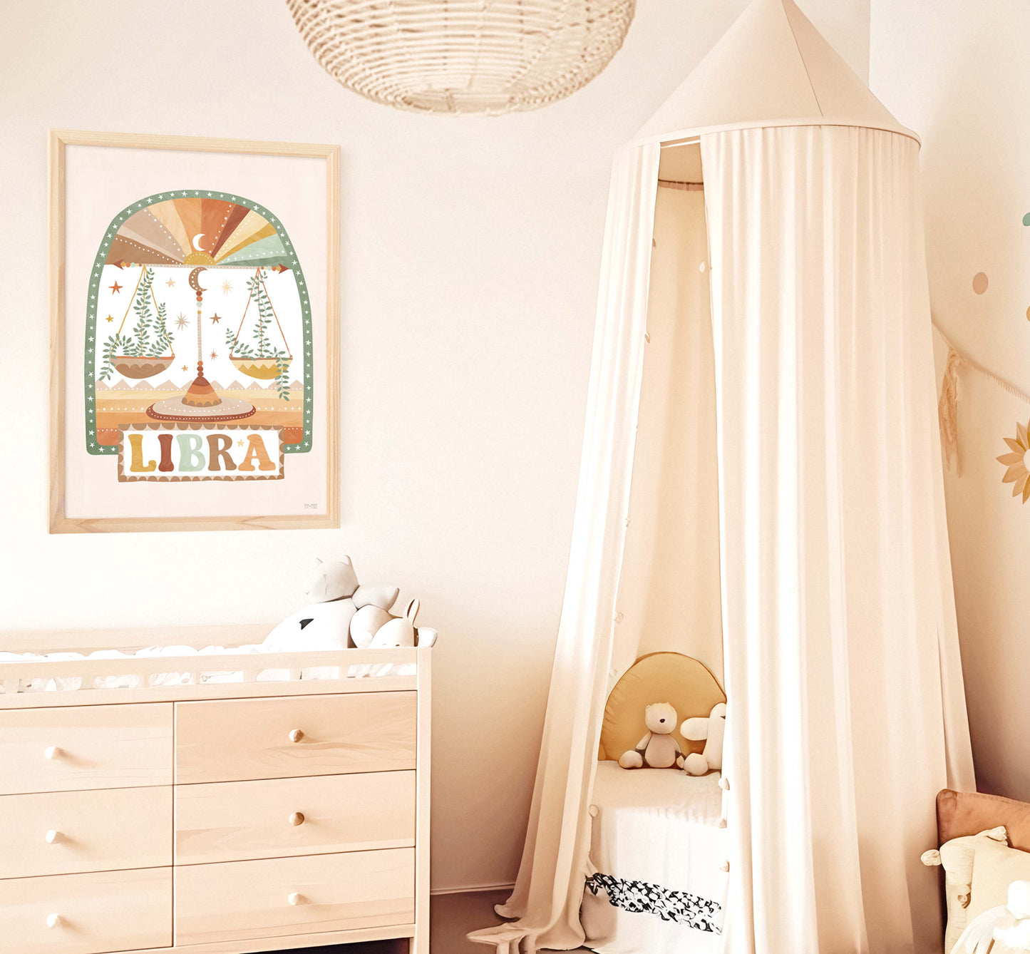 Pip+Phee Horoscope Zodiac Art Print - Libra - Neutral