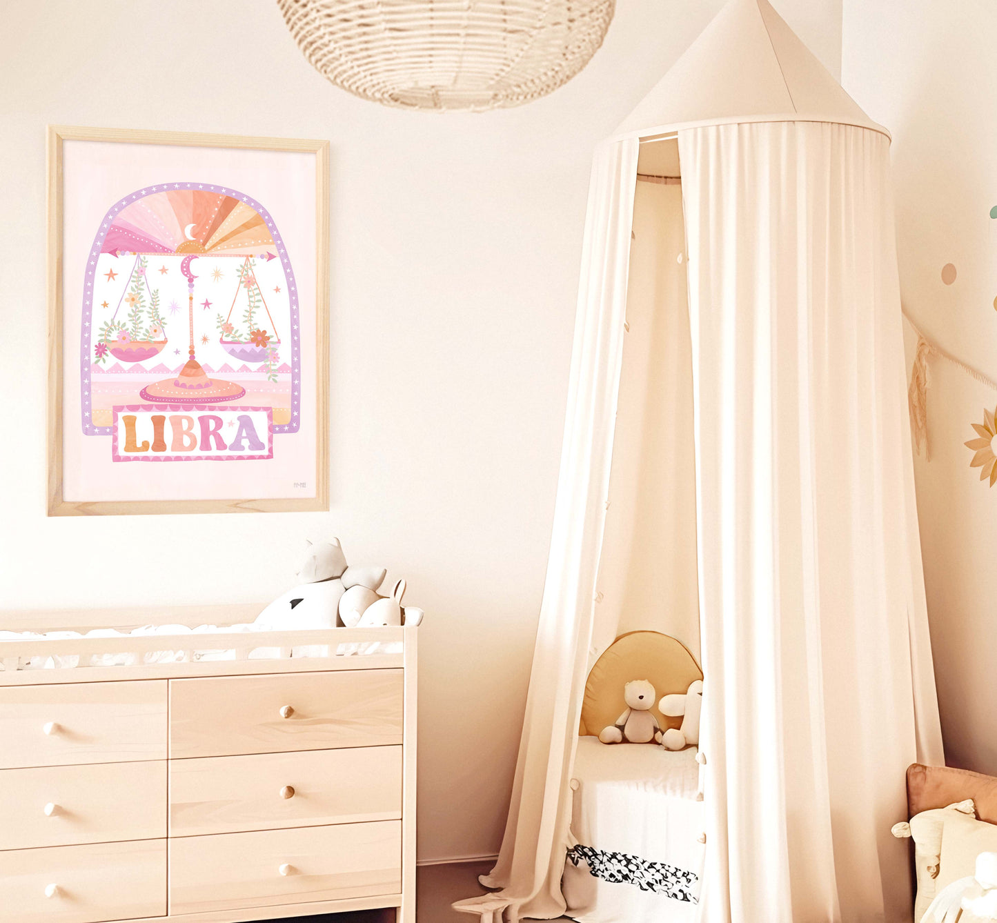 Pip+Phee Horoscope Zodiac Art Print - Libra - Pastel