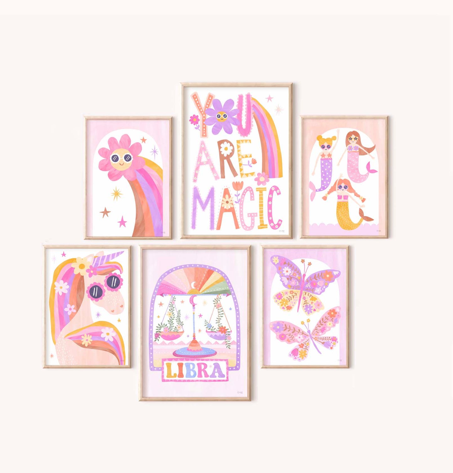 Pip+Phee Horoscope Zodiac Art Print - Libra - Bright