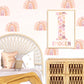 Pip+Phee Daisy Rainbow Fabric Wall Decals - Medium Size - Dusty Peach Colours
