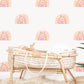 Pip+Phee Daisy Rainbow Fabric Wall Decals - Medium Size - Dusty Peach Colours