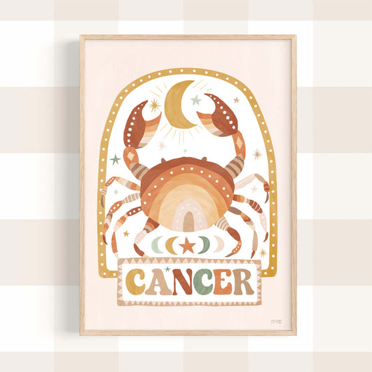 Pip+Phee Horoscope Zodiac Art Print - Cancer - Neutral