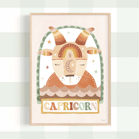 Pip+Phee Horoscope Zodiac Art Print - Capricorn - Neutral
