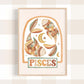 Pip+Phee Horoscope Zodiac Art Print - Pisces - Neutral