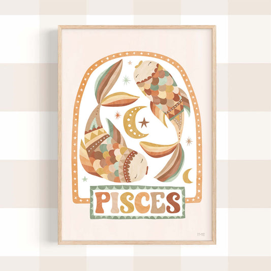 Pip+Phee Horoscope Zodiac Art Print - Pisces - Neutral