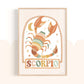 Pip+Phee Horoscope Zodiac Art Print - Scorpio - Neutral