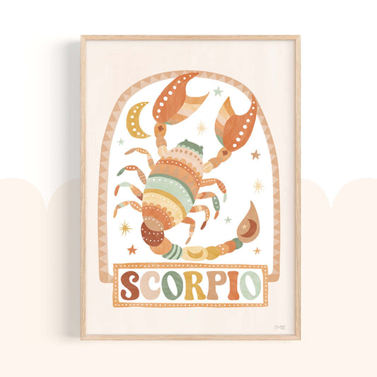Pip+Phee Horoscope Zodiac Art Print - Scorpio - Neutral
