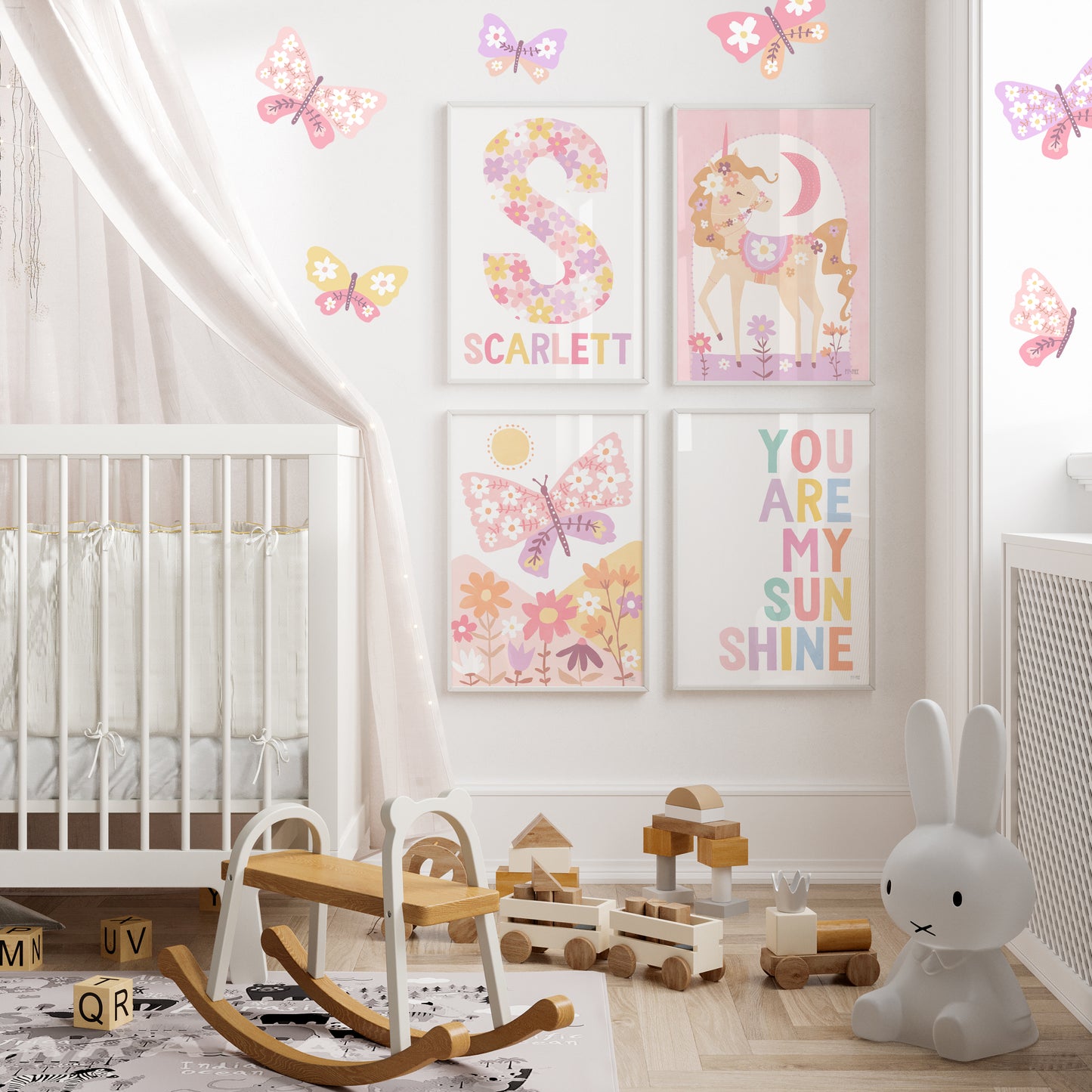 Pip+Phee Daisy Unicorn Art Print - Pastel