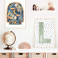 Pip+Phee Horoscope Zodiac Art Print - Pisces - Blue/Rust