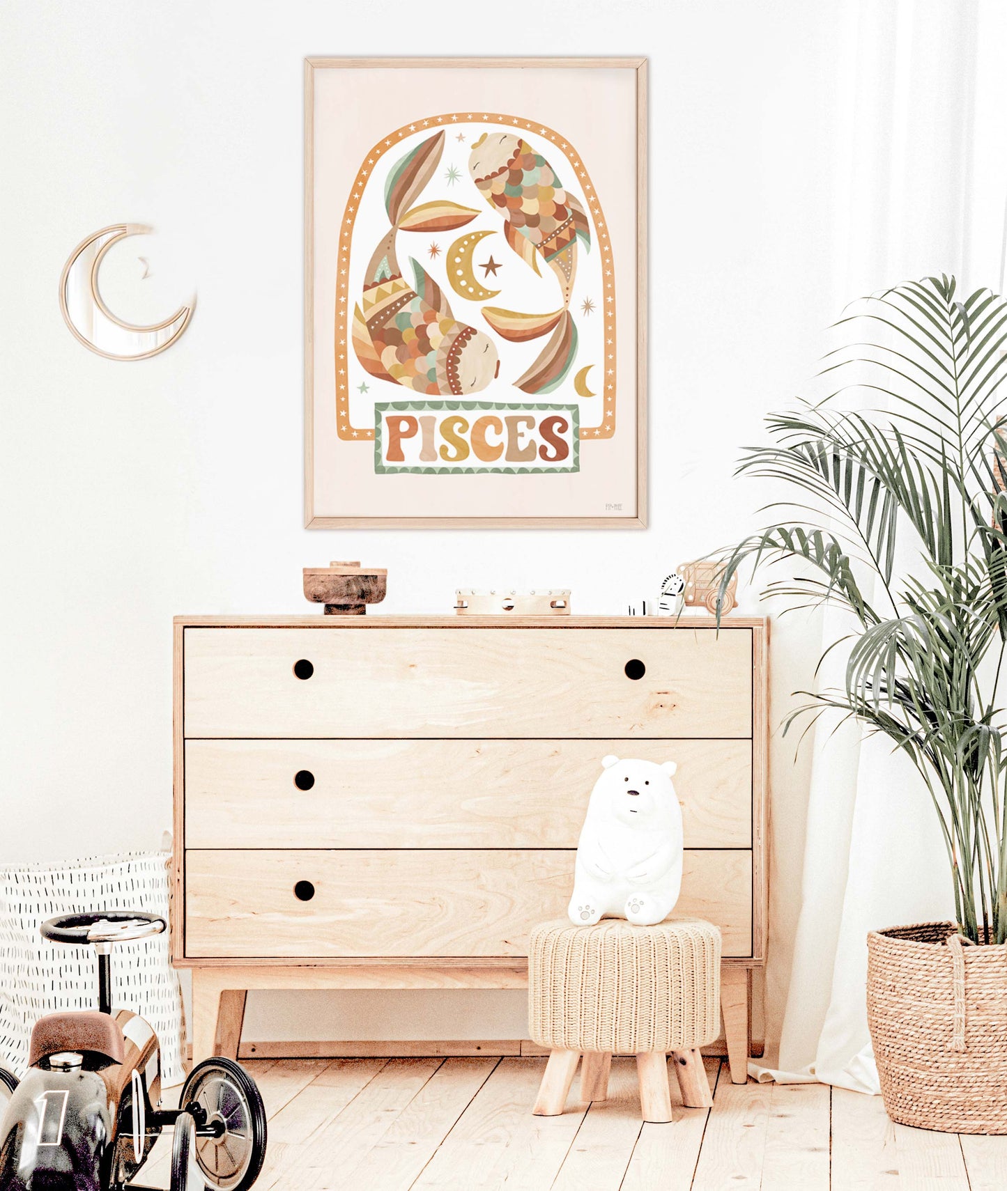 Pip+Phee Horoscope Zodiac Art Print - Pisces - Neutral