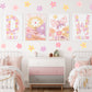 Pip+Phee Personalised Daisy Name Art Print - Pastel