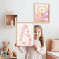 Pip+Phee Personalised Daisy Name Art Print - Pastel